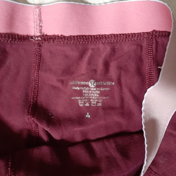 Lululemon size 8 wide leg burgundy yoga pants - Picture 3 of 4